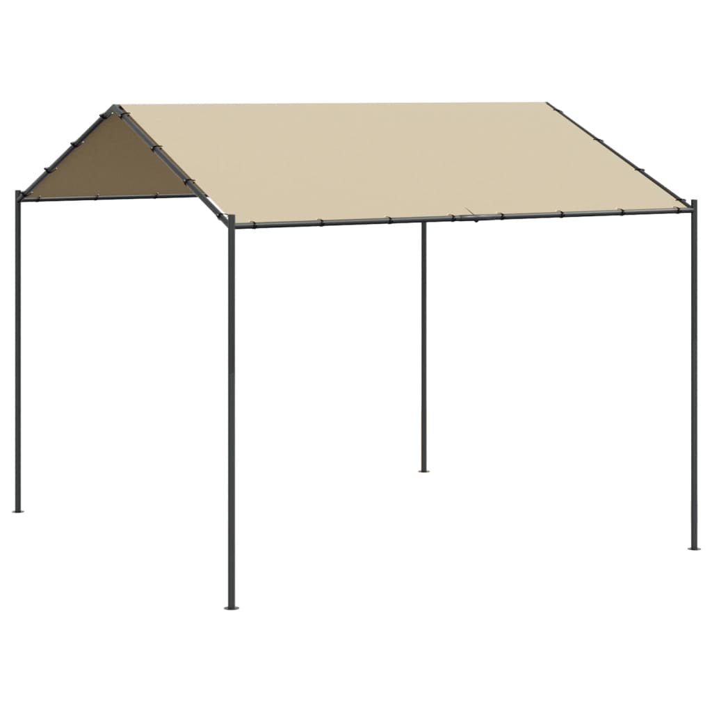 pavillon 4x4 m stål og stof beige