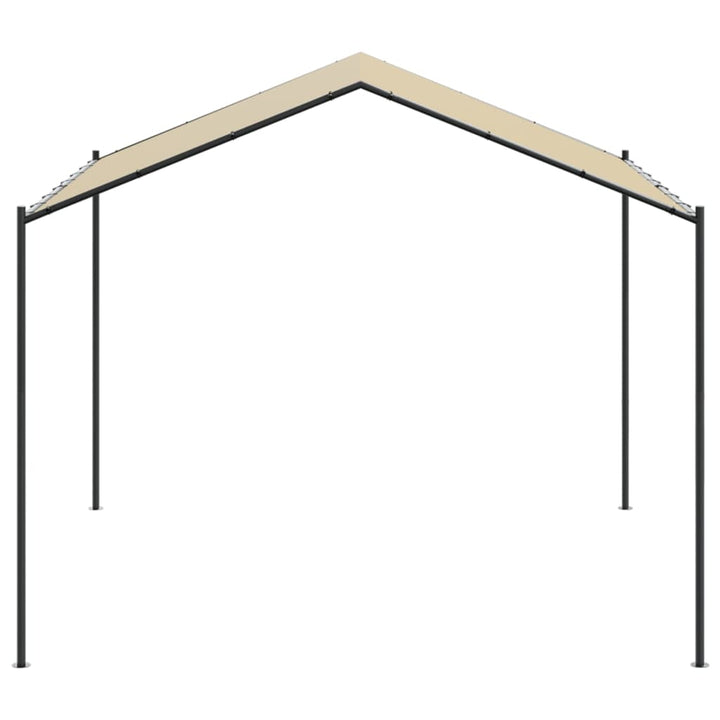 pavillon 4x4 m stål og stof beige