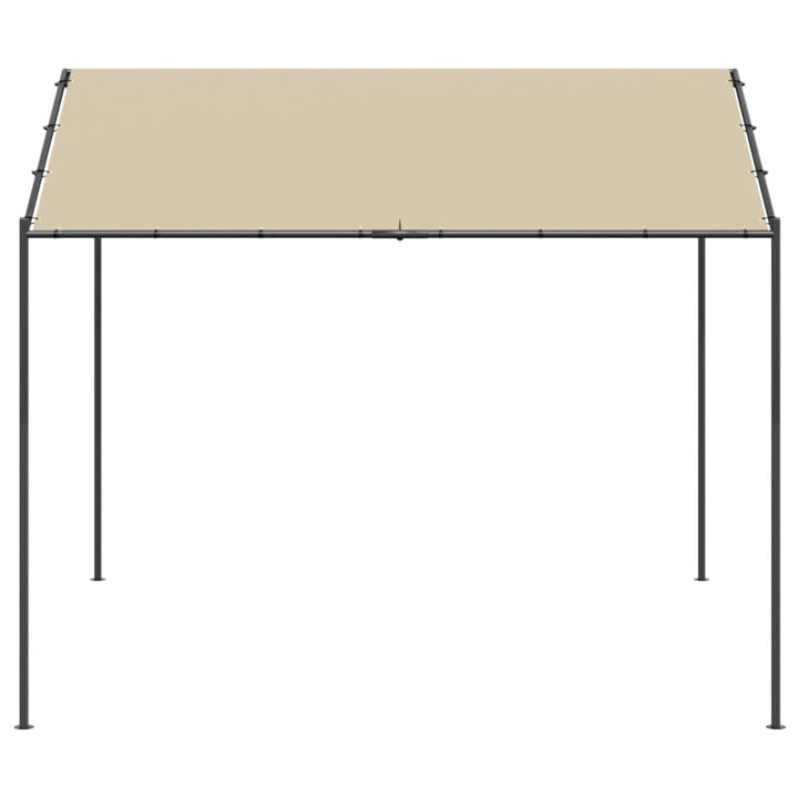 pavillon 4x4 m stål og stof beige