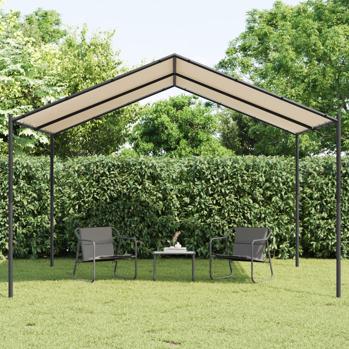pavillon 4x4 m stål og stof beige