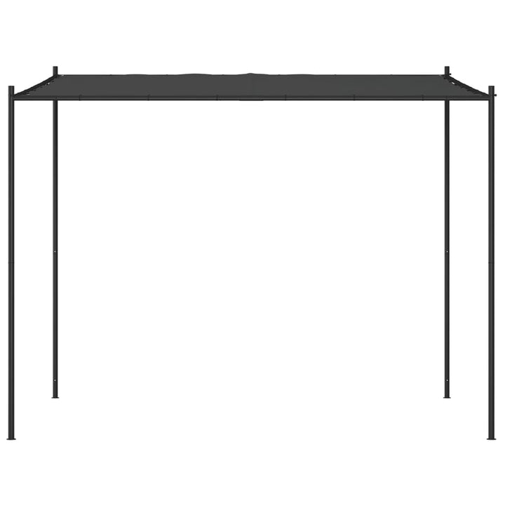 pavillon 3x3 m 180 g/m² stof og stål antracitgrå