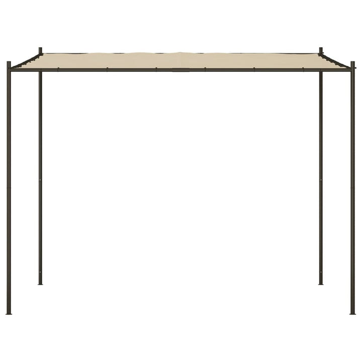 pavillon 3x3 m 180 g/m² stof og stål beige