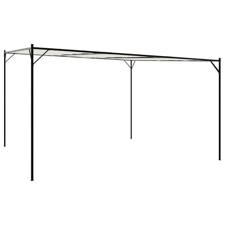 pavillon 4x4 m 180 g/m² stof og stål hvid