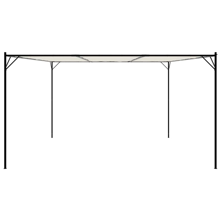 pavillon 4x4 m 180 g/m² stof og stål hvid
