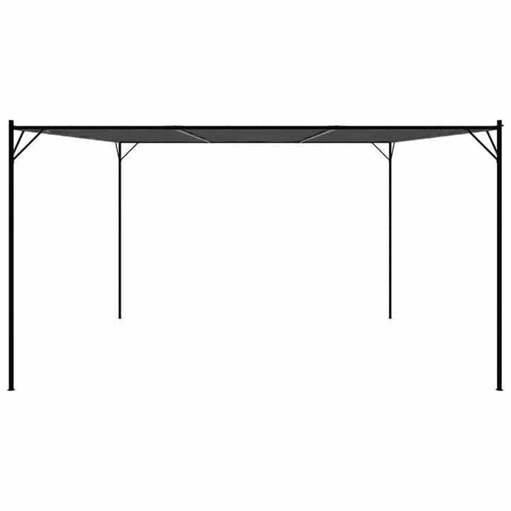 pavillon 4x4 m 180 g/m² stof og stål antracitgrå