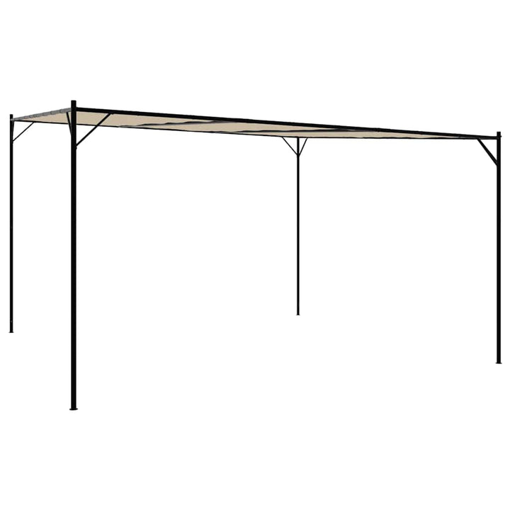 pavillon 4x4 m 180 g/m² stof og stål beige