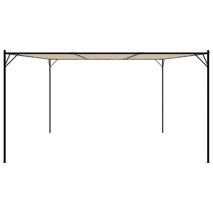 pavillon 4x4 m 180 g/m² stof og stål beige