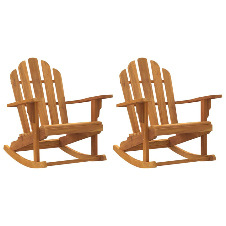 Adirondack-gyngestol til haven 79x100x103 cm massivt teaktræ