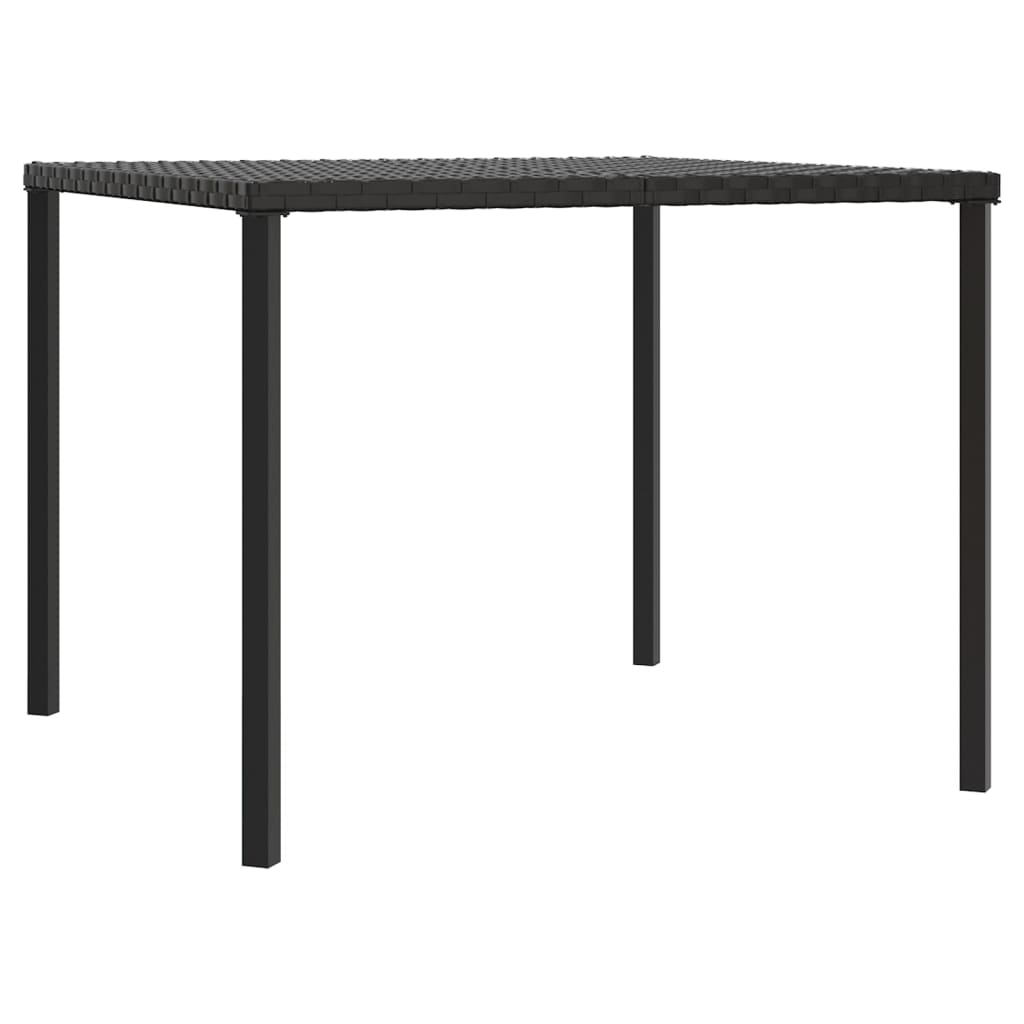 spisebordssæt til haven 2 dele med hynder polyrattan sort