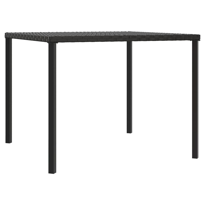 spisebordssæt til haven 2 dele med hynder polyrattan sort