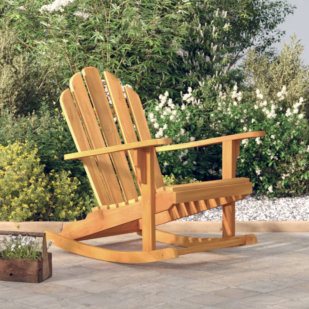 Adirondack-gyngestol 79x100x103 cm massivt teaktræ