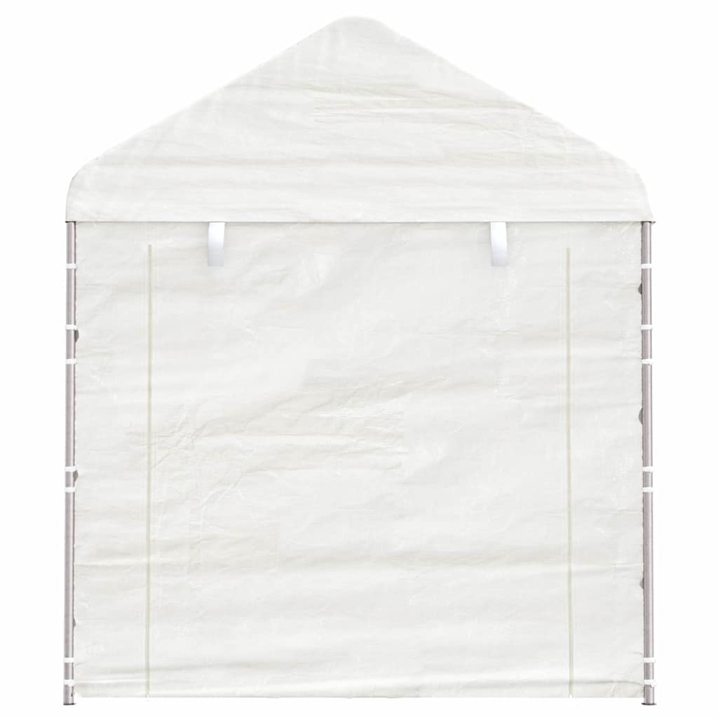 pavillon med tag 2,28x2,23x2,69 m polyethylen hvid