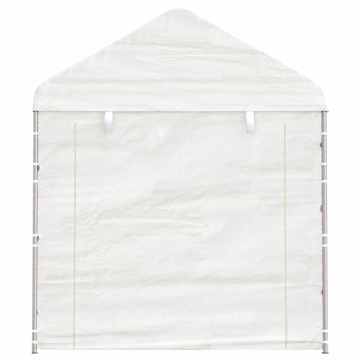 pavillon med tag 2,28x2,23x2,69 m polyethylen hvid