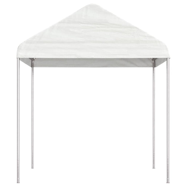 pavillon med tag 2,28x2,23x2,69 m polyethylen hvid