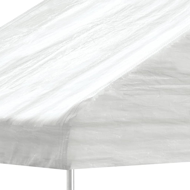 pavillon med tag 2,28x2,23x2,69 m polyethylen hvid