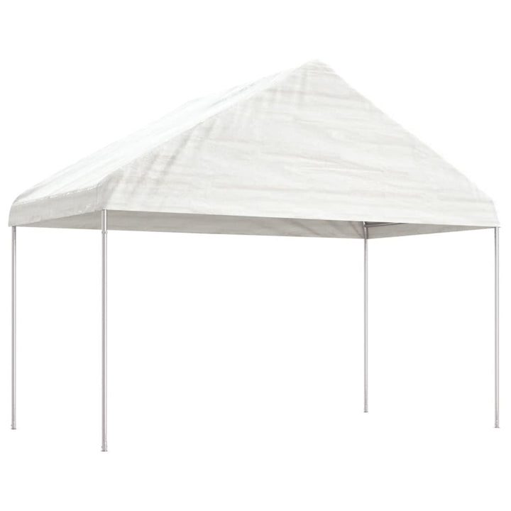 pavillon med tag 4,08x2,23x3,22 m polyethylen hvid