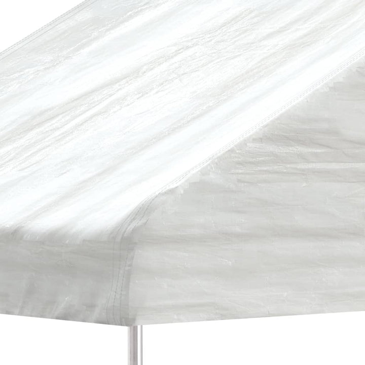 pavillon med tag 4,08x2,23x3,22 m polyethylen hvid