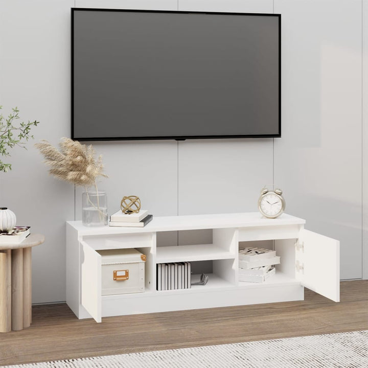 tv-bord med låge 102x30x36 cm hvid