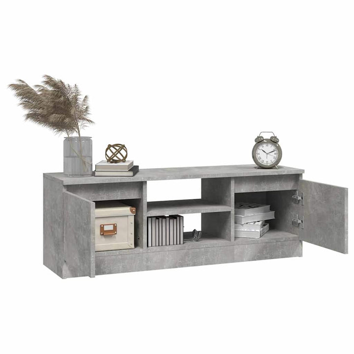 tv-bord med låge 102x30x36 cm betongrå