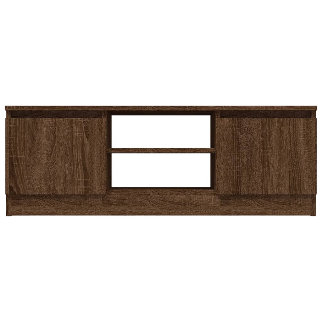 tv-bord med låge 102x30x36 cm brun egetræsfarve