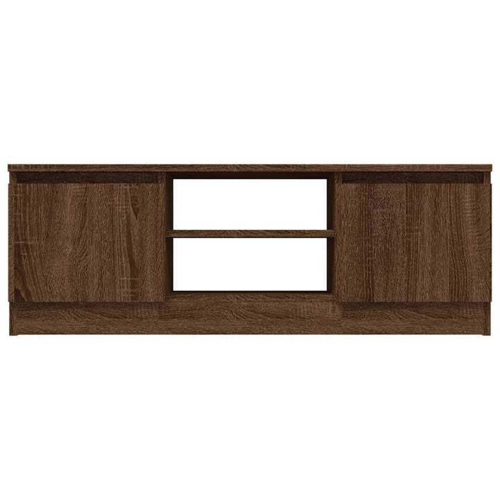 tv-bord med låge 102x30x36 cm brun egetræsfarve