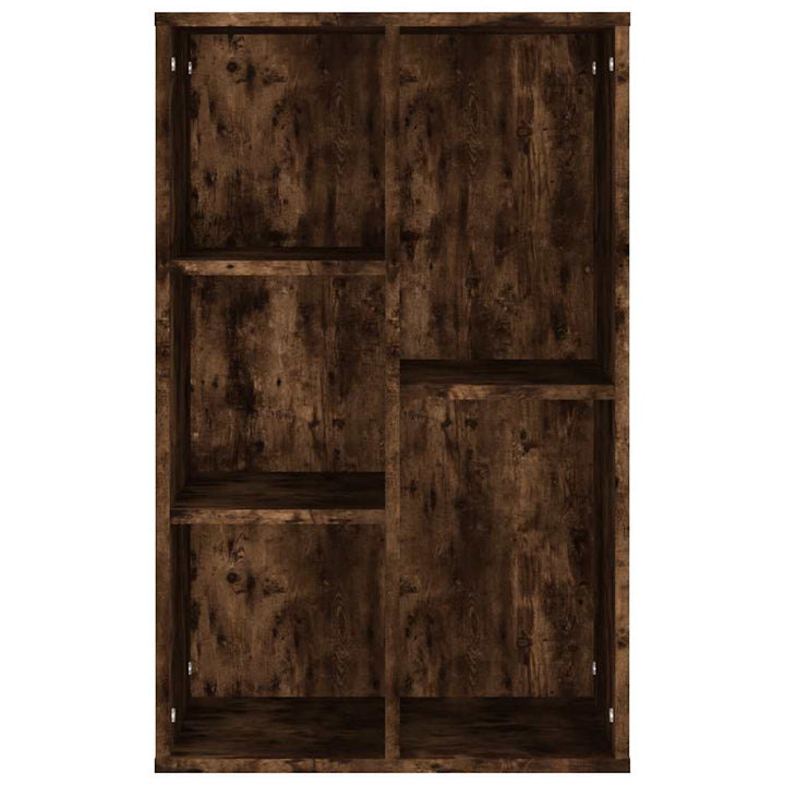 bogreol/skænk 50x25x80 cm konstrueret træ røget egetræ