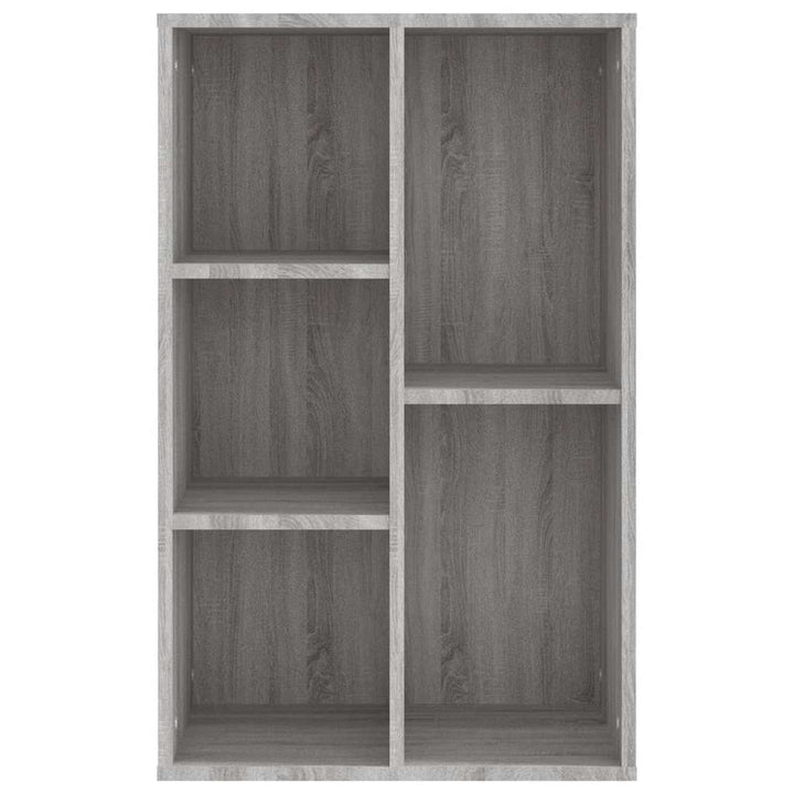 bogreol/skænk 50x25x80 cm konstrueret træ grå sonoma-eg