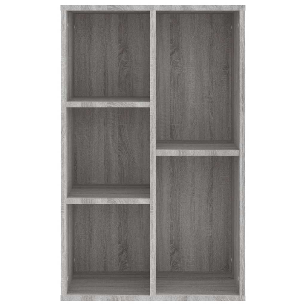 bogreol/skænk 50x25x80 cm konstrueret træ grå sonoma-eg