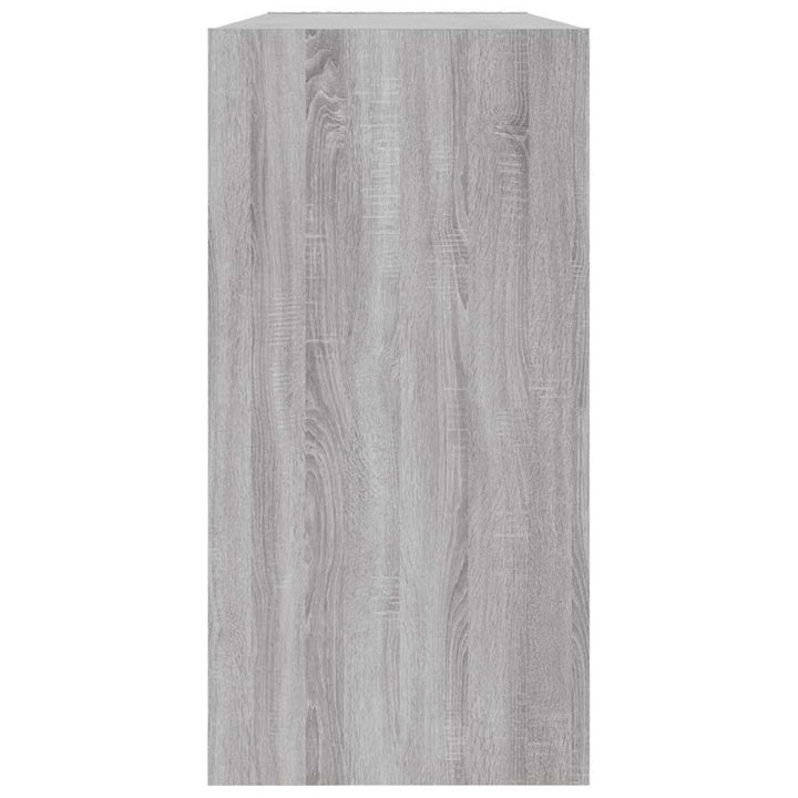 bogreol/skænk 50x25x80 cm konstrueret træ grå sonoma-eg