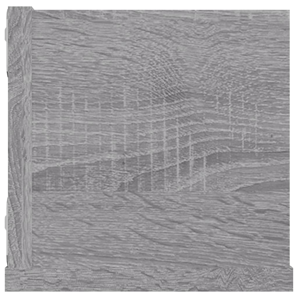 væghylde til cd'er 100x18x18 cm konstrueret træ grå sonoma-eg