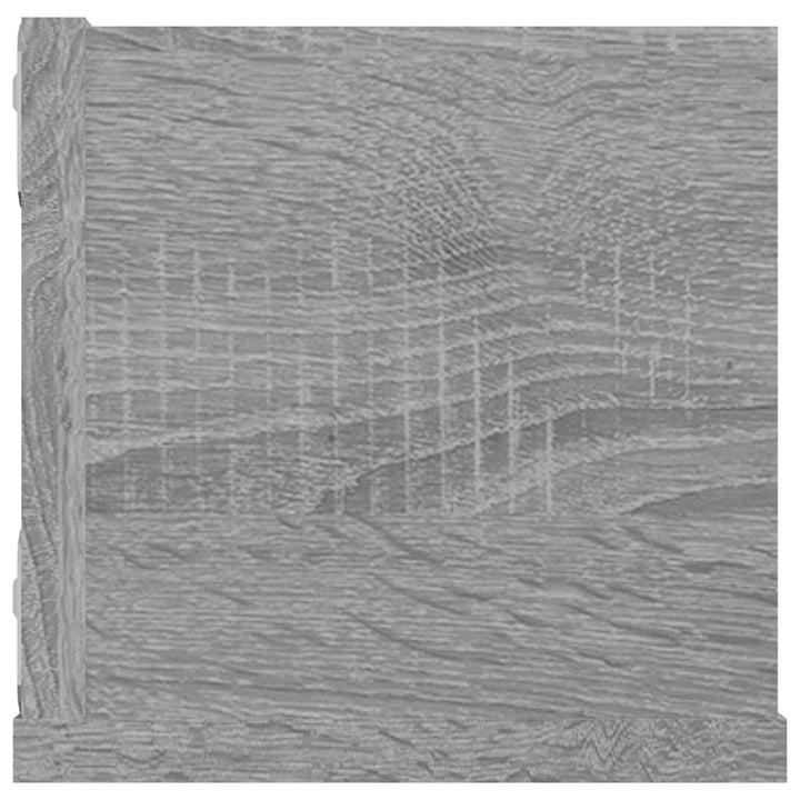 væghylde til cd'er 100x18x18 cm konstrueret træ grå sonoma-eg