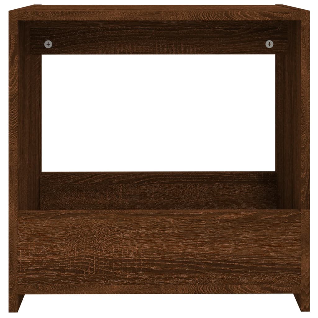 sidebord 50x26x50 cm konstrueret træ brun egetræsfarve