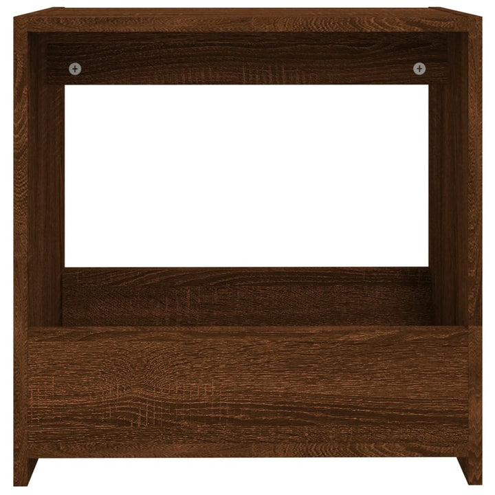 sidebord 50x26x50 cm konstrueret træ brun egetræsfarve