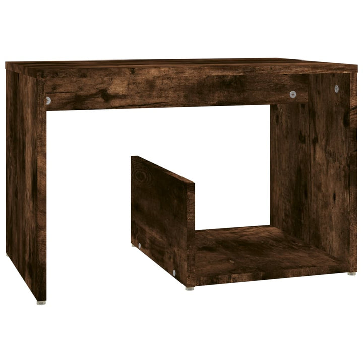 sidebord 59x36x38 cm konstrueret træ røget egetræsfarve