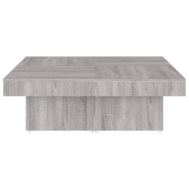 sofabord 90x90x28 cm konstrueret træ grå sonoma-eg