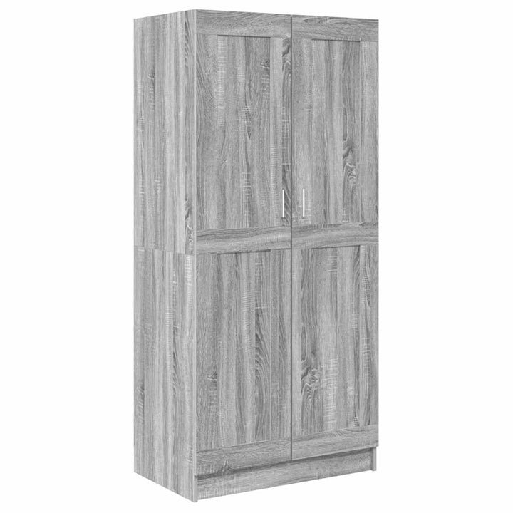 klædeskab 82,5x51,5x180 cm konstrueret træ grå sonoma-eg