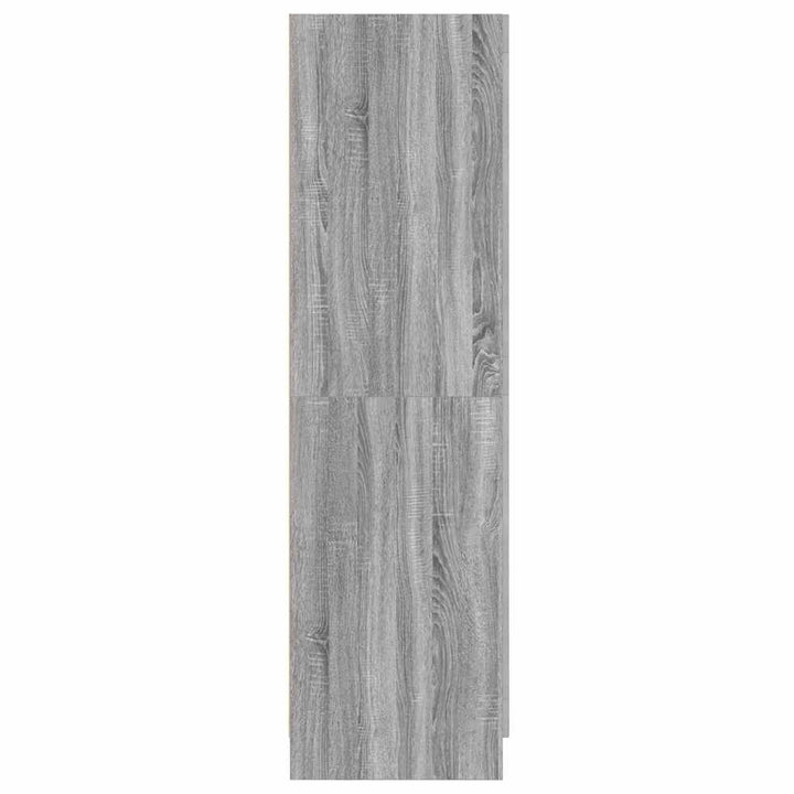 klædeskab 82,5x51,5x180 cm konstrueret træ grå sonoma-eg