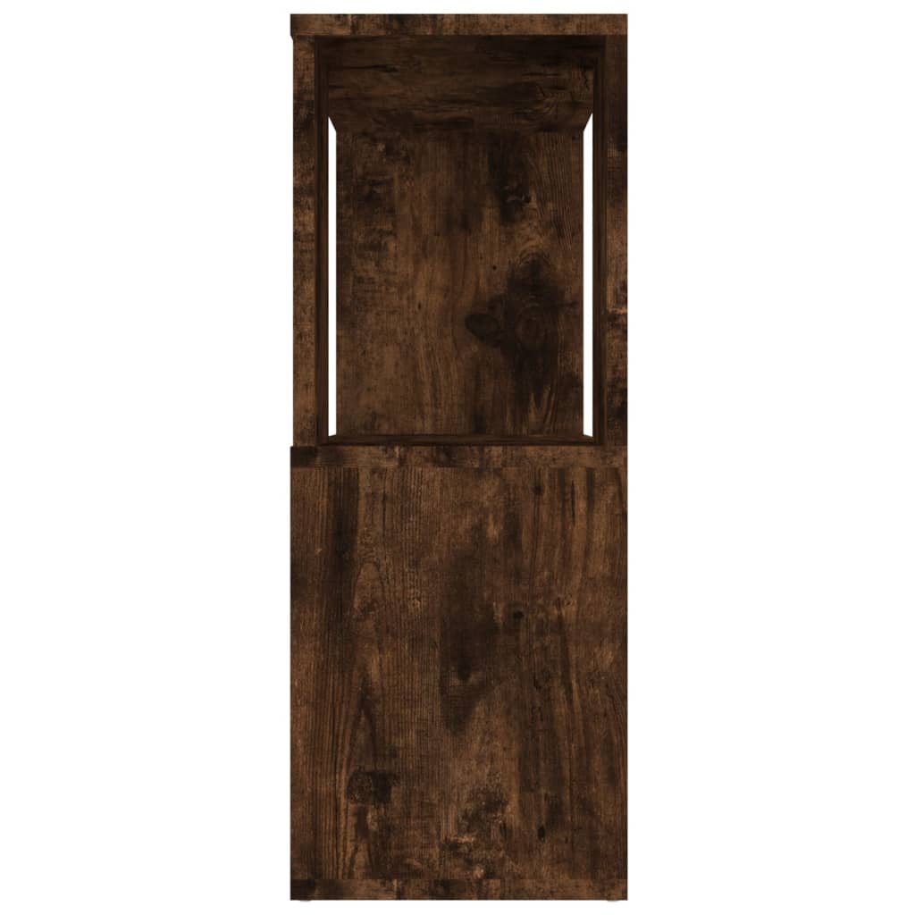 bogreol/rumdeler 80x24x63 cm røget egetræsfarve