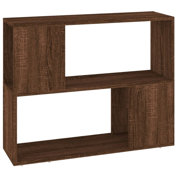 bogreol/rumdeler 80x24x63 cm brun egetræsfarve