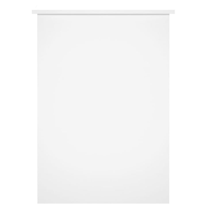 skrivebord 100x55x75 cm konstrueret træ hvid højglans