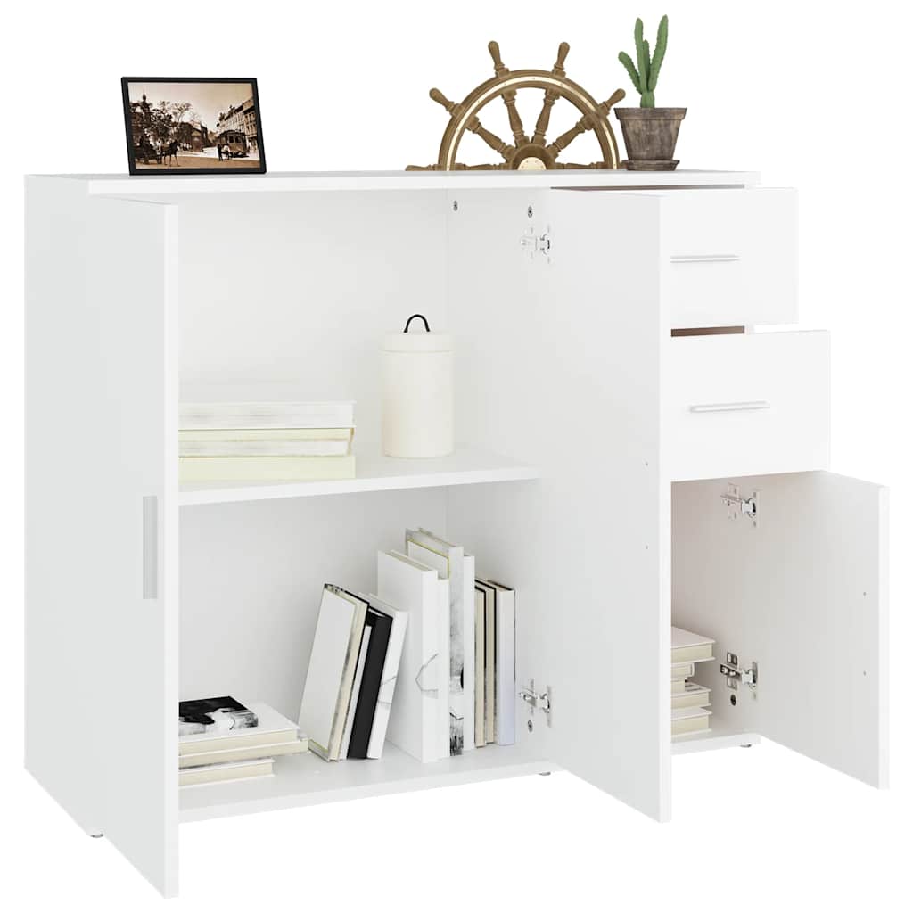 skænk 91x29,5x75 cm konstrueret træ hvid