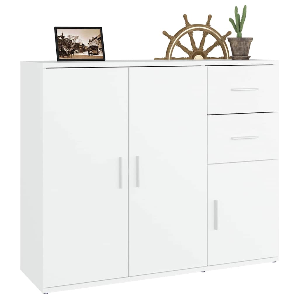 skænk 91x29,5x75 cm konstrueret træ hvid