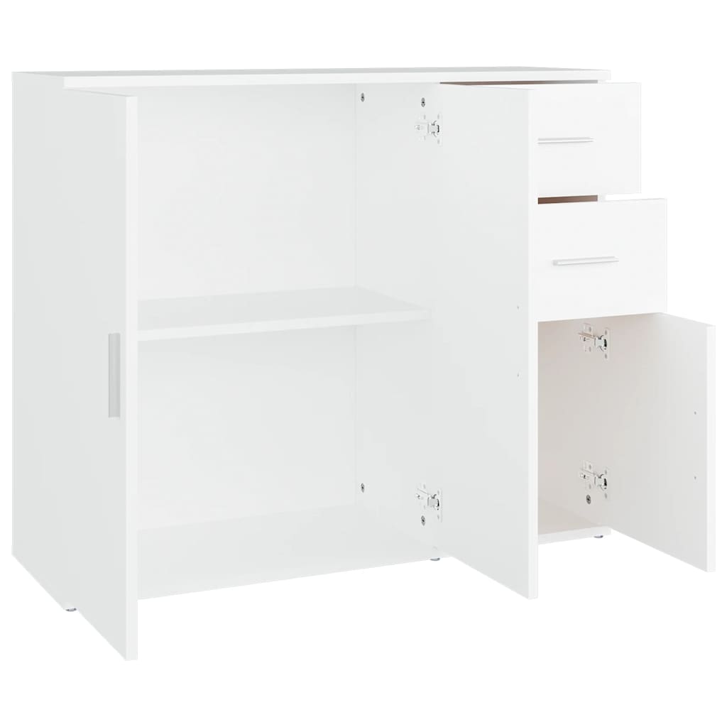 skænk 91x29,5x75 cm konstrueret træ hvid