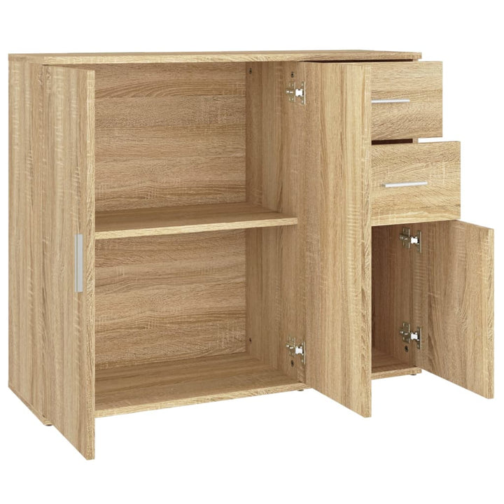 skænk Sonoma eg 91x29,5x75 cm konstrueret træ