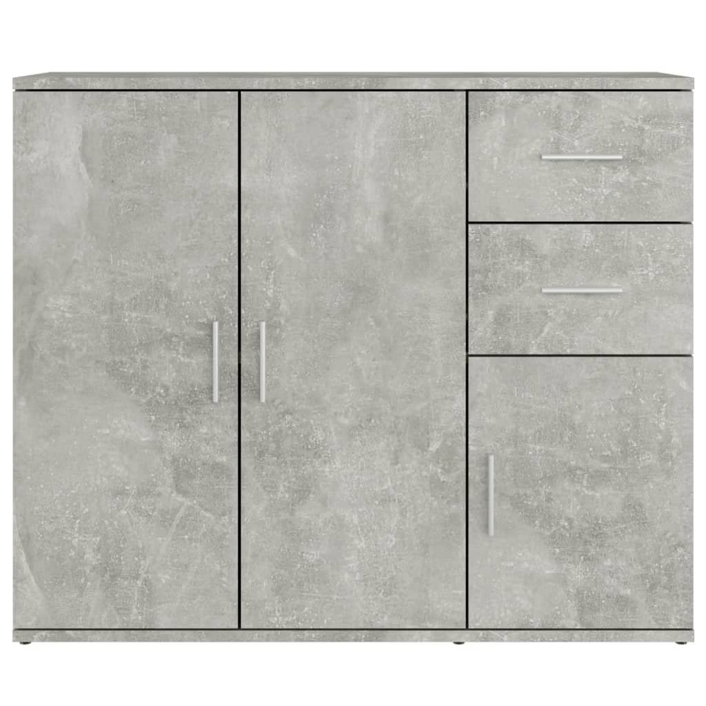 skænk 91x29,5x75 cm konstrueret træ betongrå