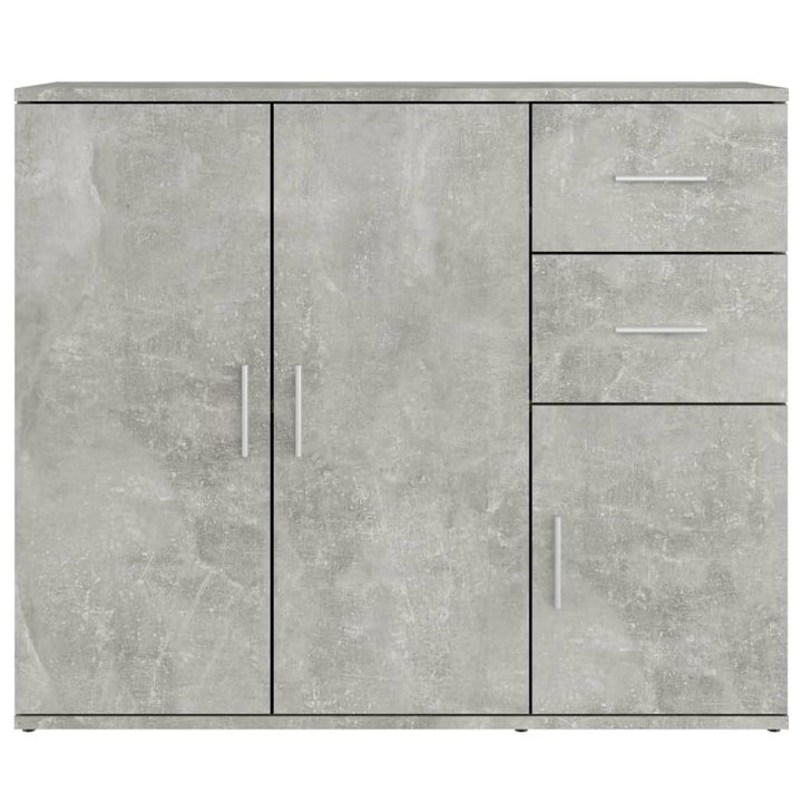 skænk 91x29,5x75 cm konstrueret træ betongrå