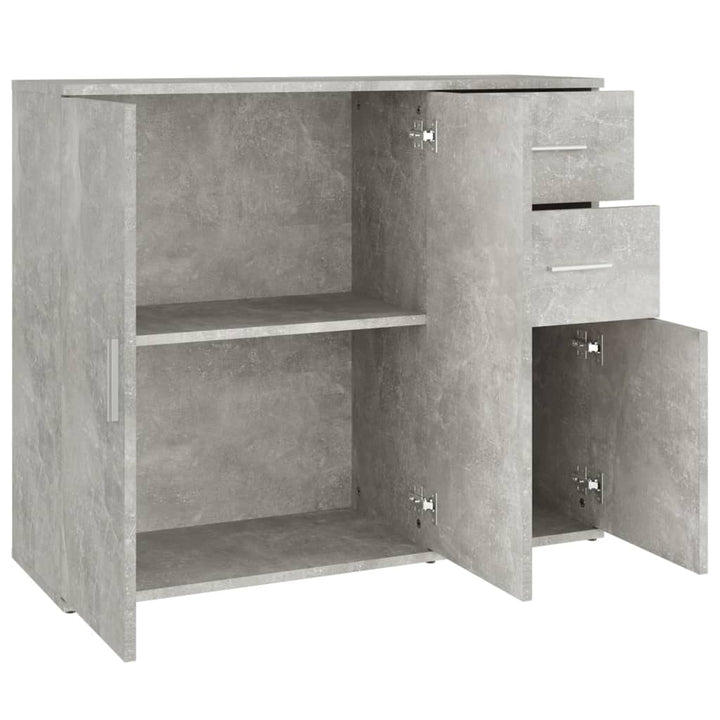skænk 91x29,5x75 cm konstrueret træ betongrå