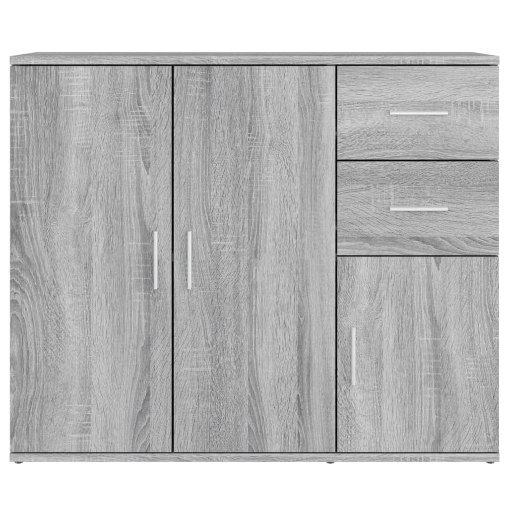 skænk 91x29,5x75 cm konstrueret træ grå sonoma-eg