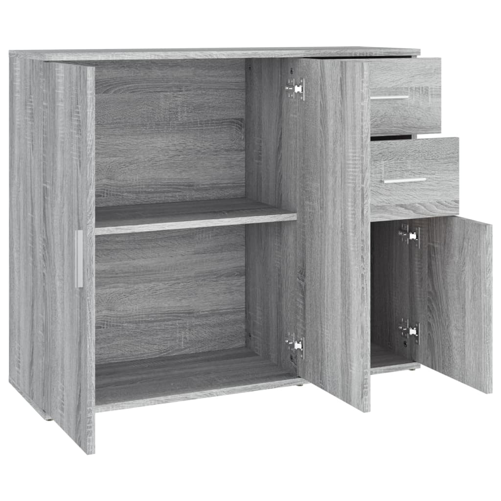 skænk 91x29,5x75 cm konstrueret træ grå sonoma-eg