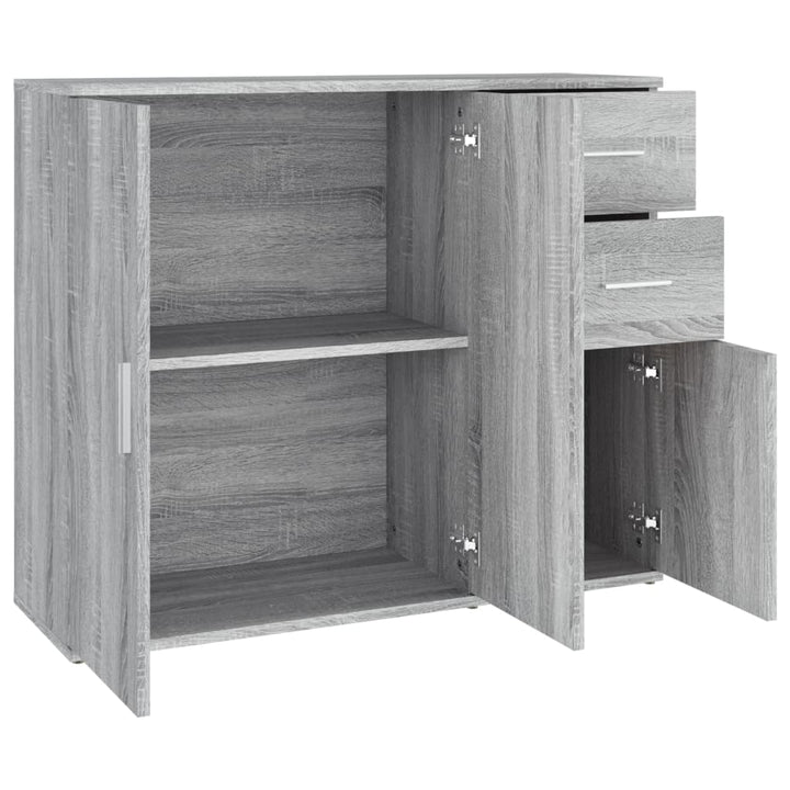 skænk 91x29,5x75 cm konstrueret træ grå sonoma-eg